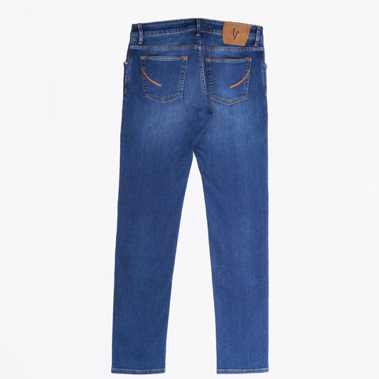- Orvieto - Comfort 5 Pocket Jeans - Mid Blue