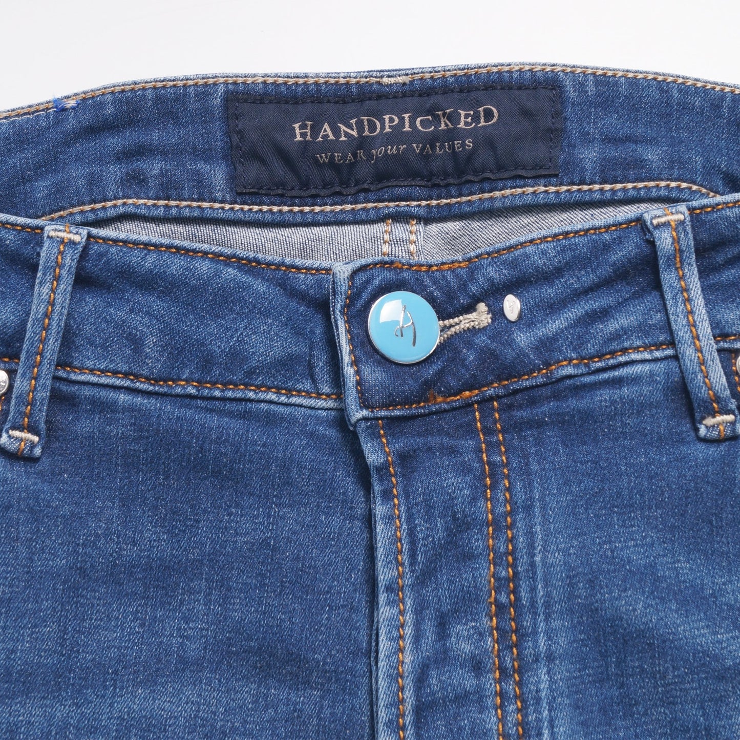 - Ravello - Comfort 5 Pocket Jeans - Mid Blue