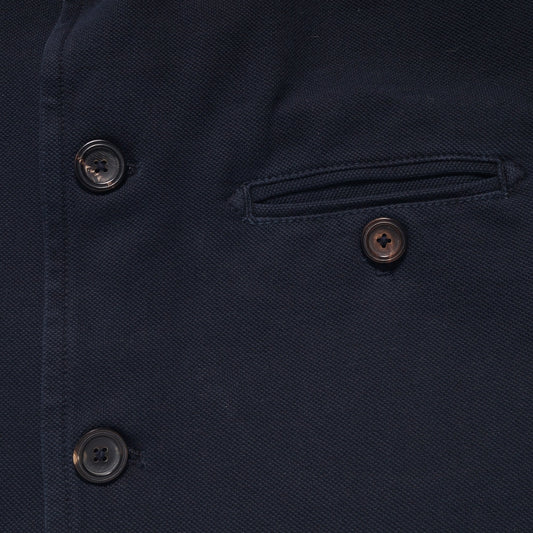 - Piquet Work Jacket - Blue Black