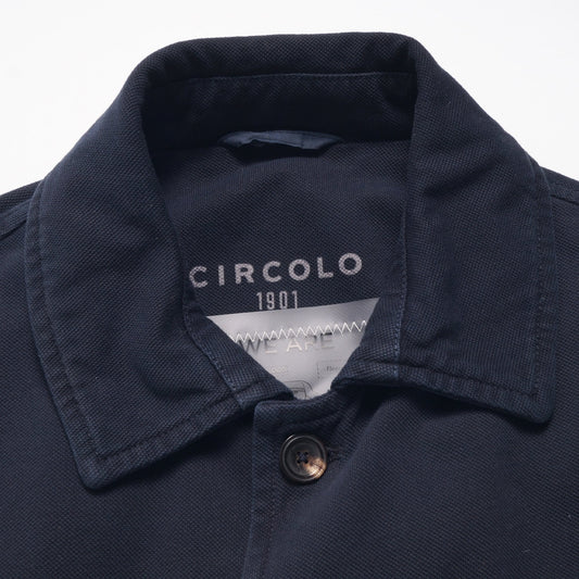 - Piquet Work Jacket - Blue Black