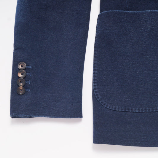 - Double Breasted Jersey Jacket - Indigo