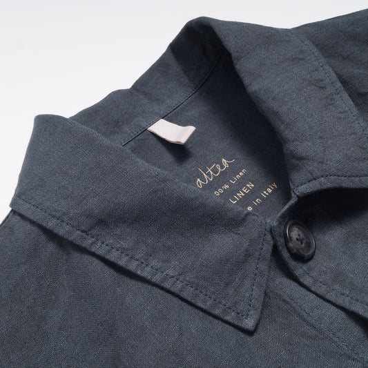 Hoxton - Linen Tie Dye Jacket - Navy