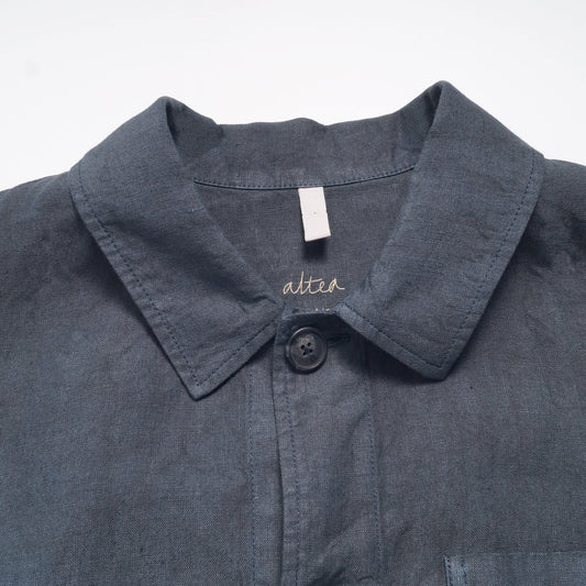 Hoxton - Linen Tie Dye Jacket - Navy