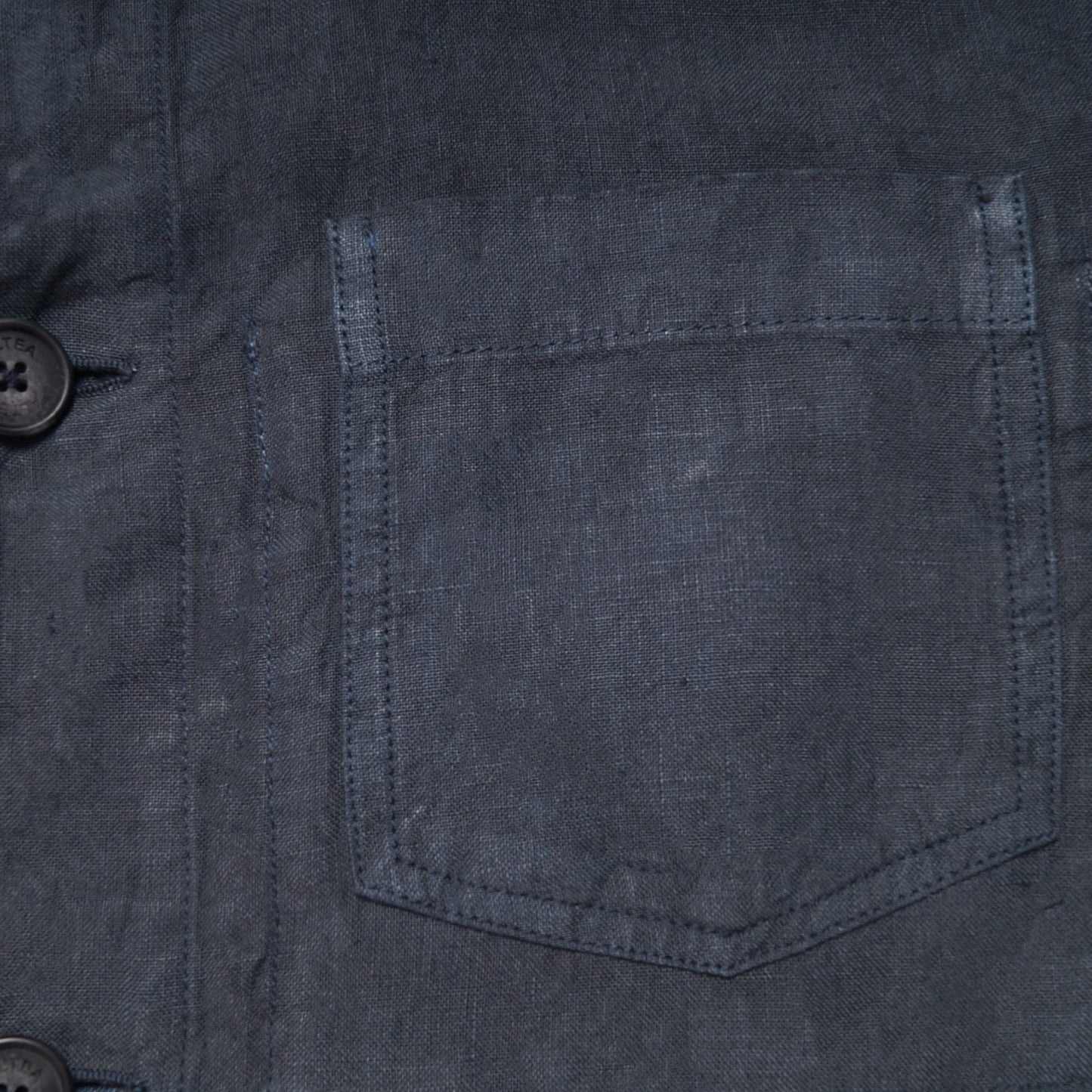 - Hoxton - Linen Tie Dye Jacket - Navy