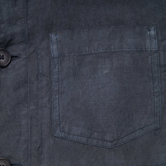 Hoxton - Linen Tie Dye Jacket - Navy