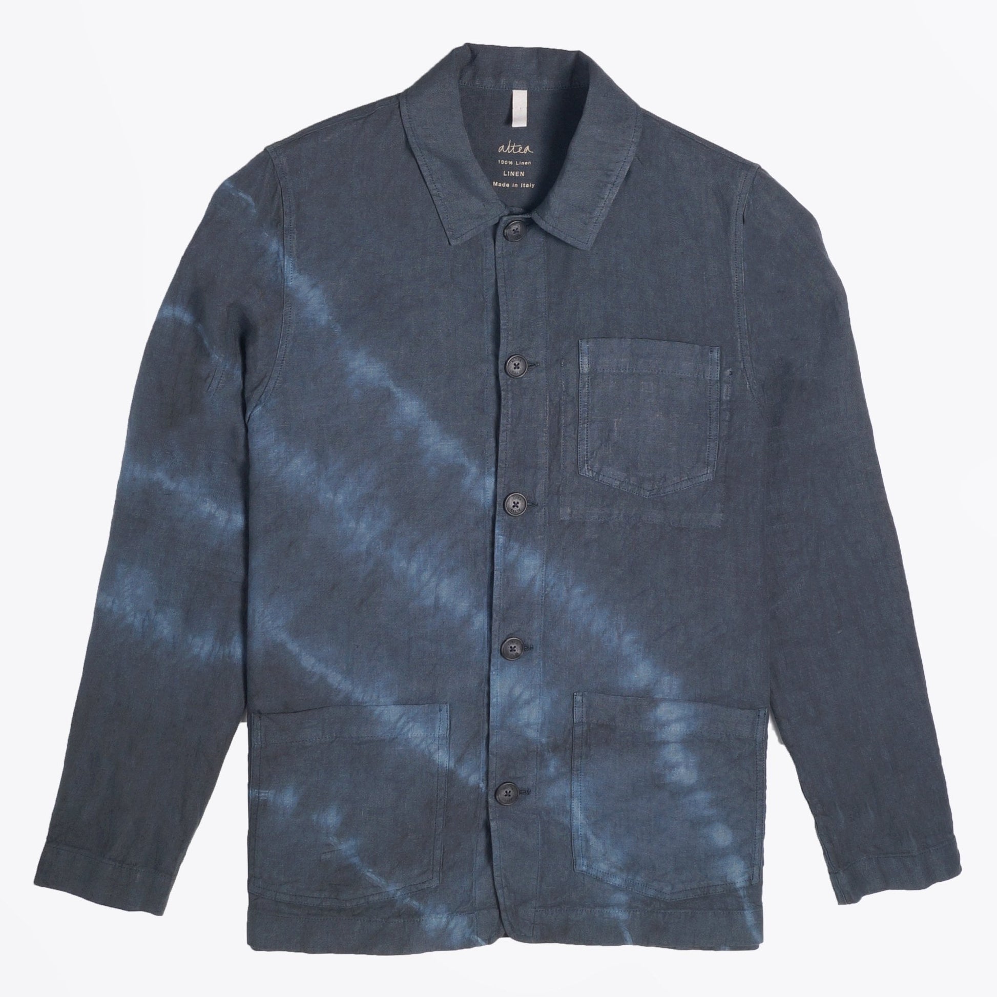 Altea - Hoxton - Linen Tie Dye Jacket - Navy