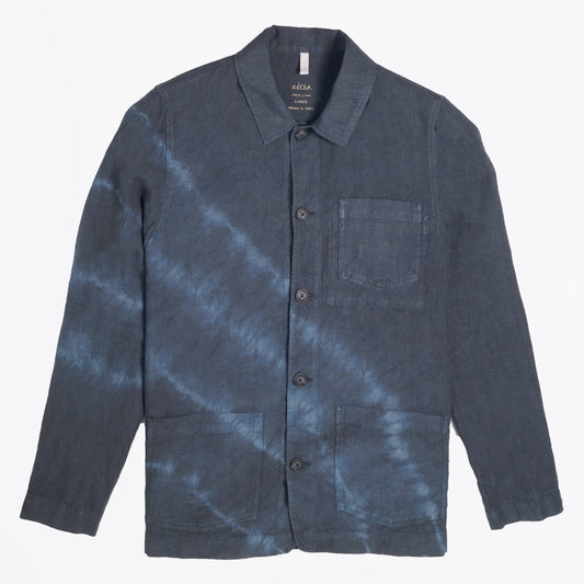 Hoxton - Linen Tie Dye Jacket - Navy
