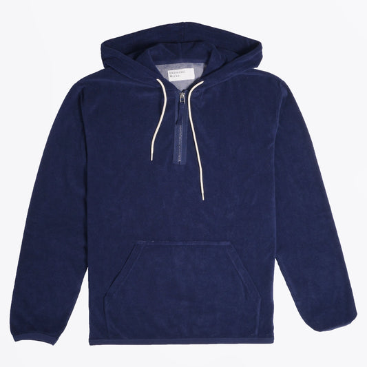 - Terry Fleece Beach Hoody - Navy