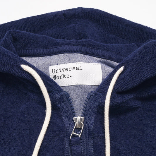 - Terry Fleece Beach Hoody - Navy