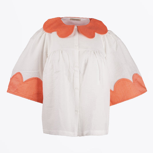 - Carole Top - White/Red