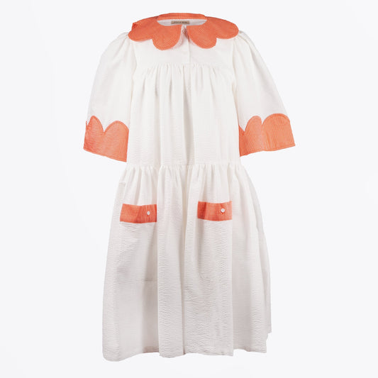 - Carrin Dress - White/Red