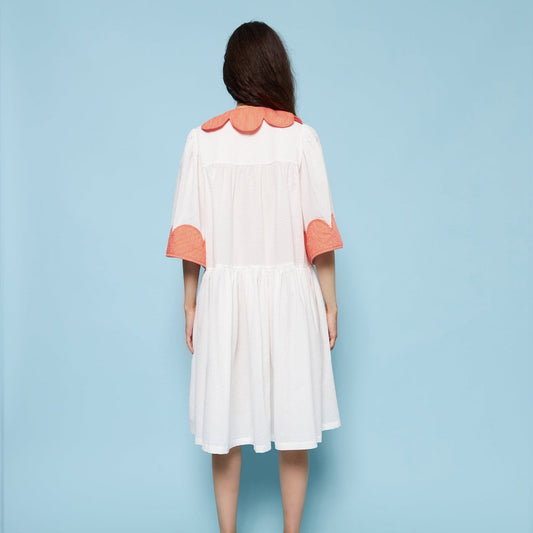 - Carrin Dress - White/Red