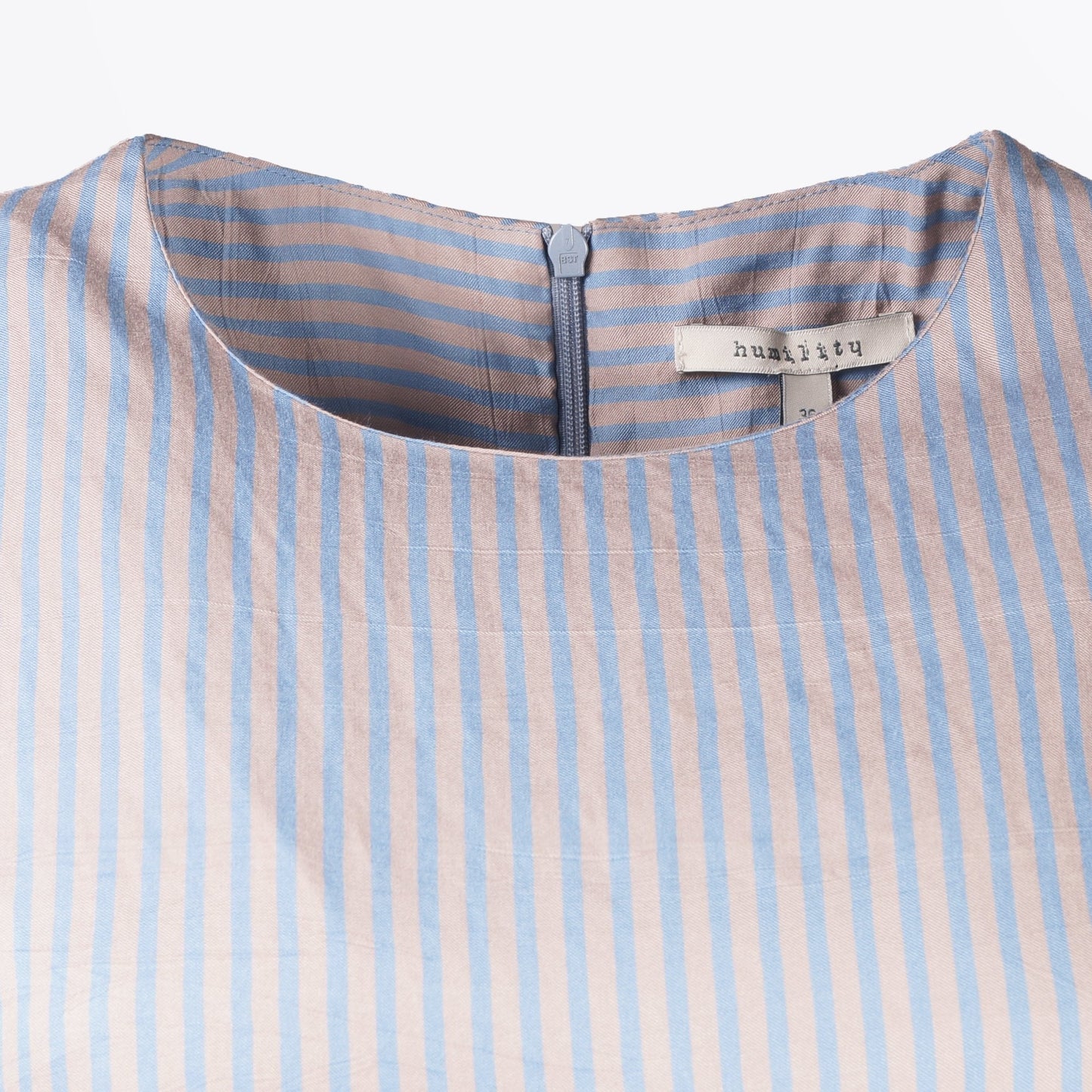 - Reva Striped Belted Jumpsuit - Blue