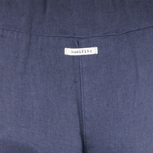 - Raoul Relaxed Cropped Trousers - Navy