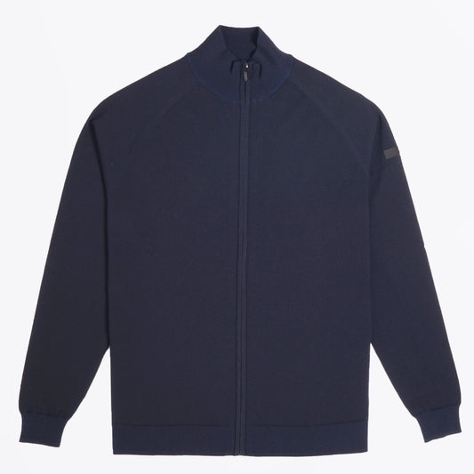 - Amos Knit Zip - Blue Black