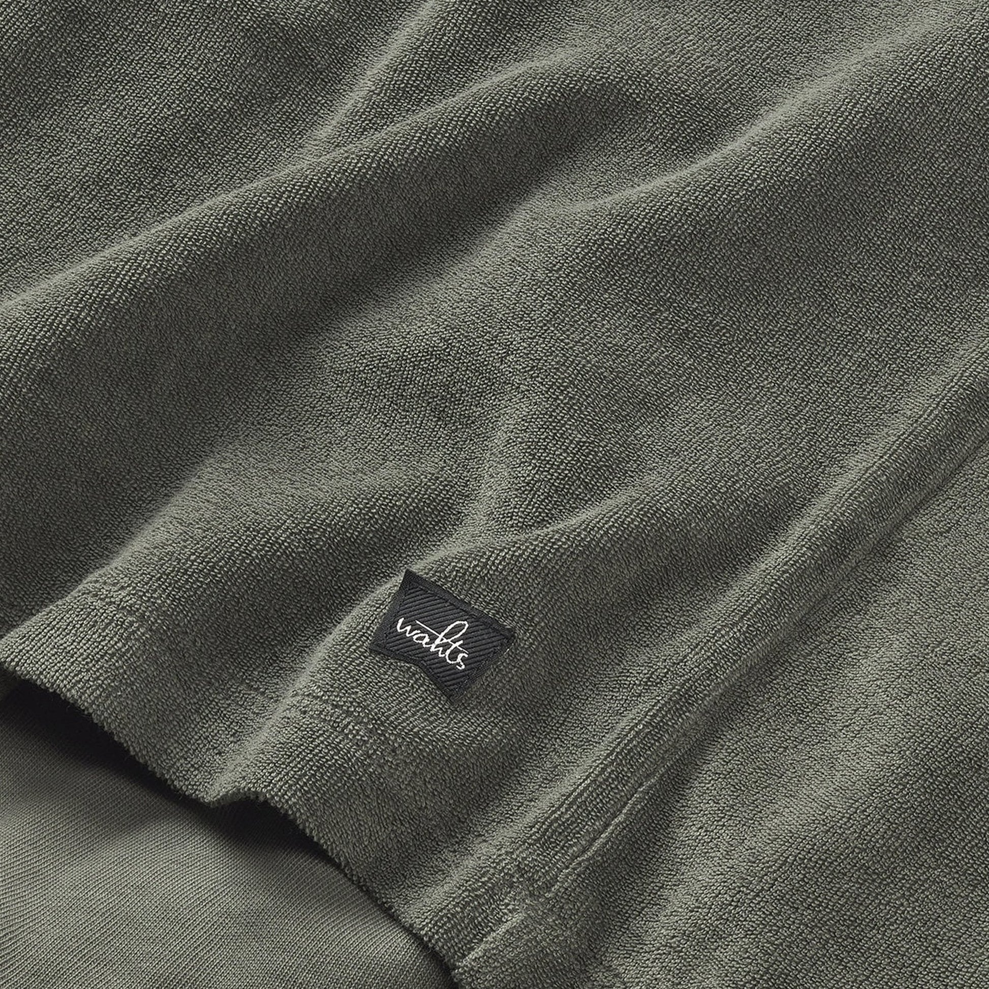 Wahts Todd Towelling T-Shirt - Army Green