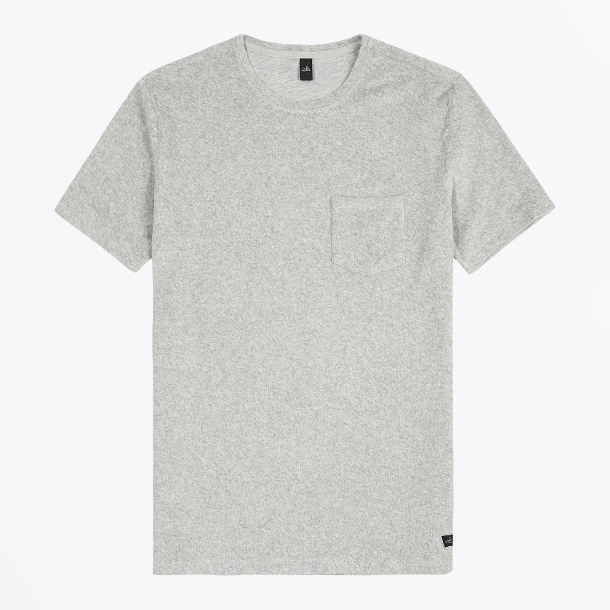 Wahts Todd Towelling T-Shirt - Light Grey Melange