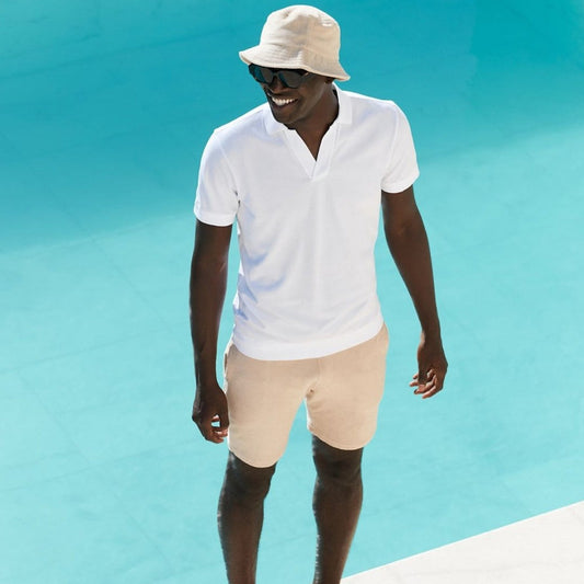 - Rice Retro Polo Shirt - White