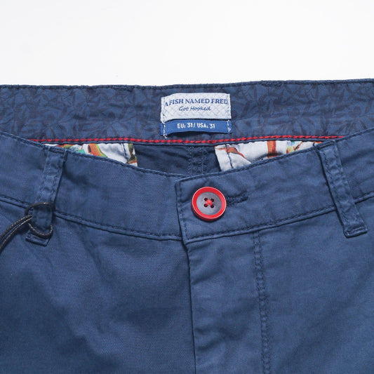 - Peached Twill Bermuda - Navy