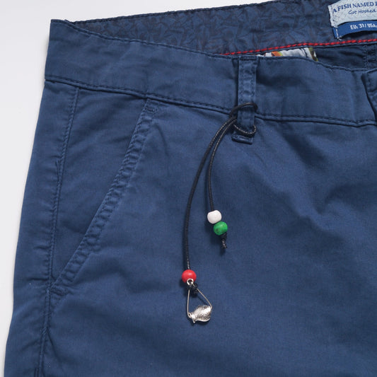 - Peached Twill Bermuda - Navy