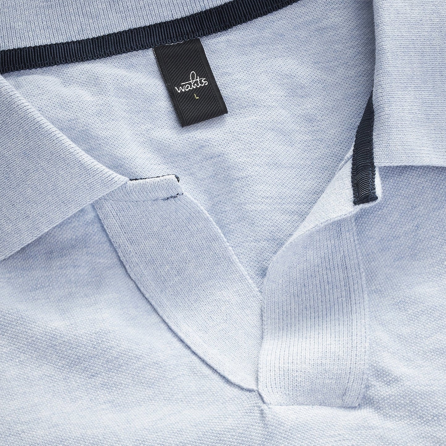 - Rice Retro Poloshirt - Light Blue Melange