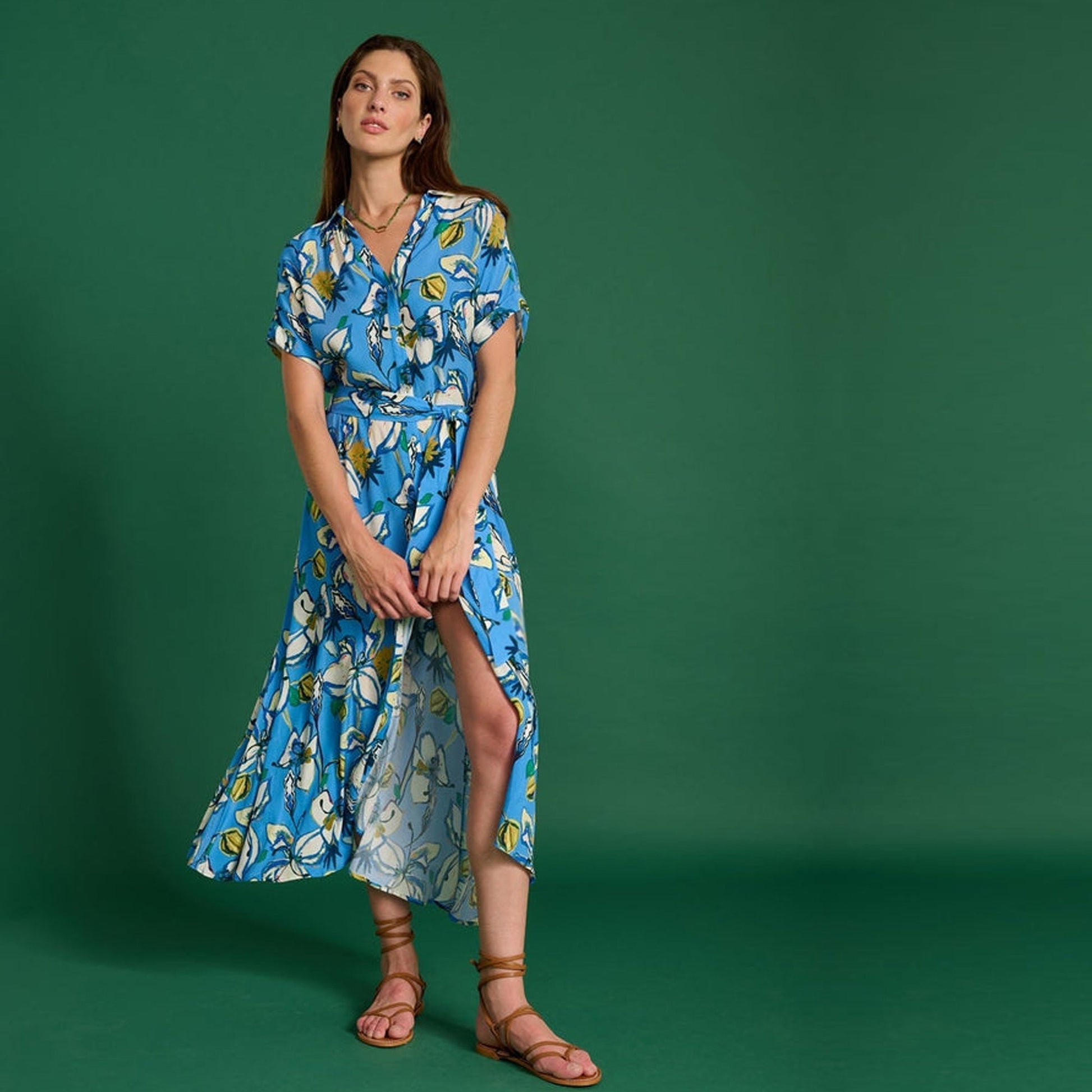 Pom Lyn Dress - Lily Marina Blue