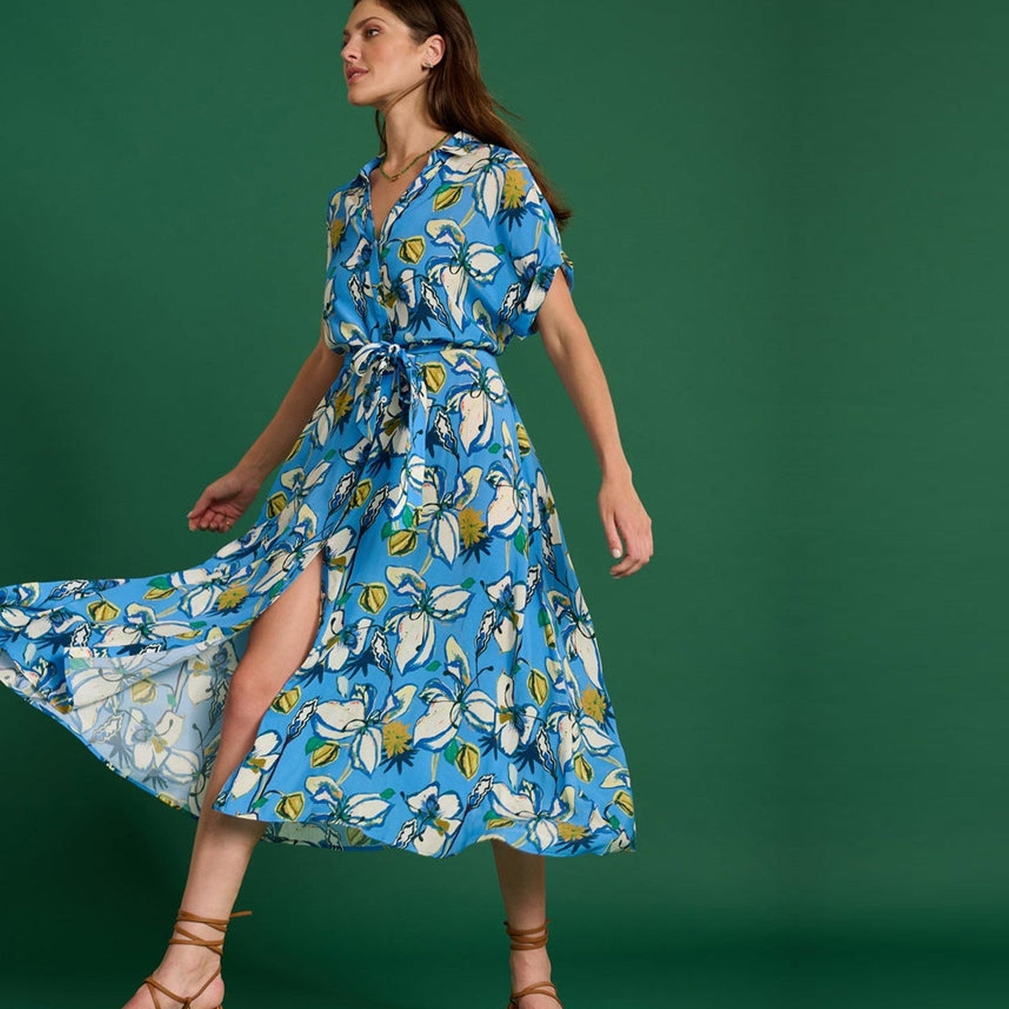 Lyn Dress - Lily Marina Blue
