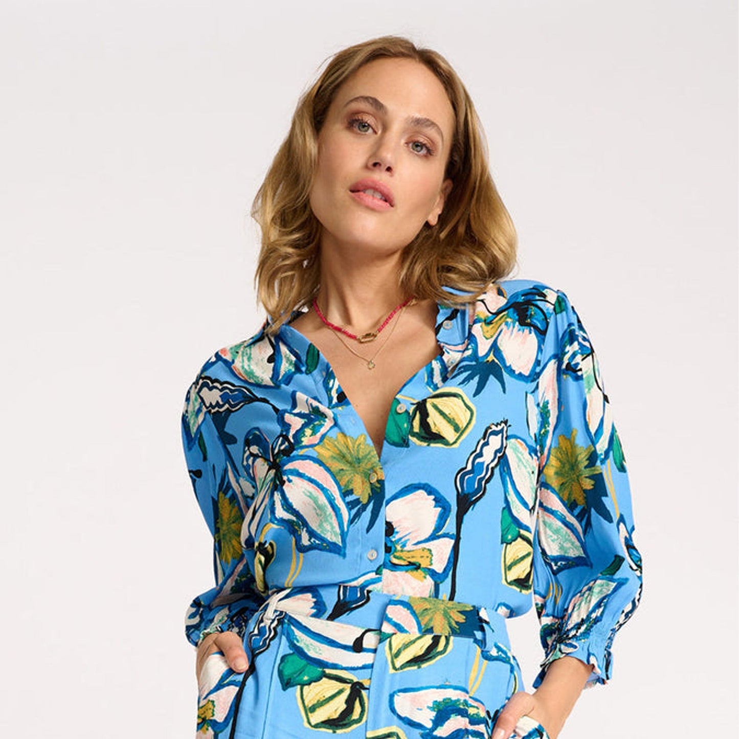 Lily Marina Blue Blouse