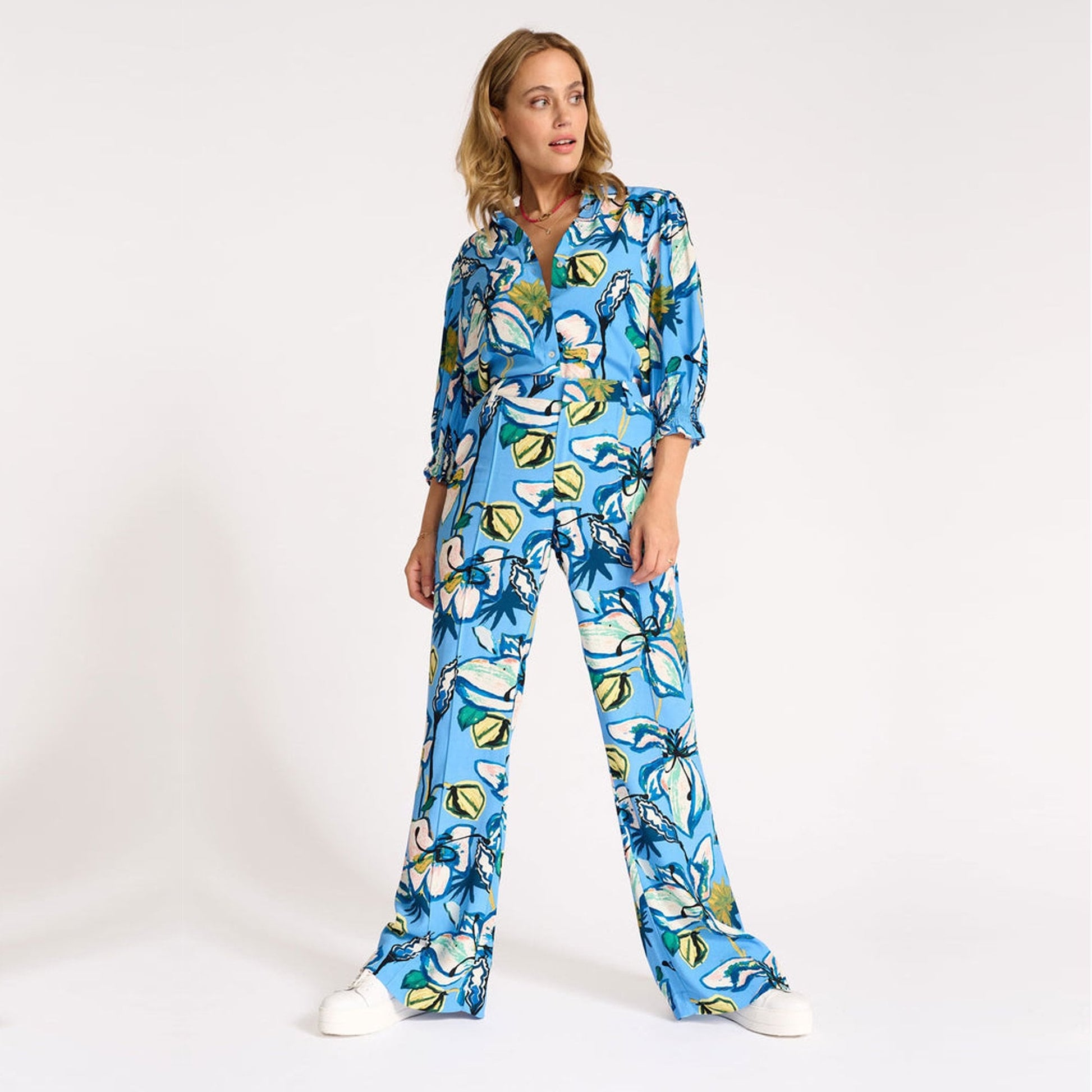 Pom Lily Marina Blue Blouse