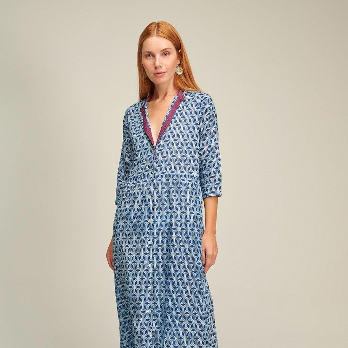 - Dorris Cover Up Dress - Flaxy Blue
