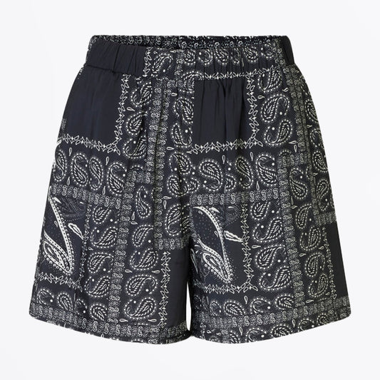 Maid Shorts - Paisley Art Black