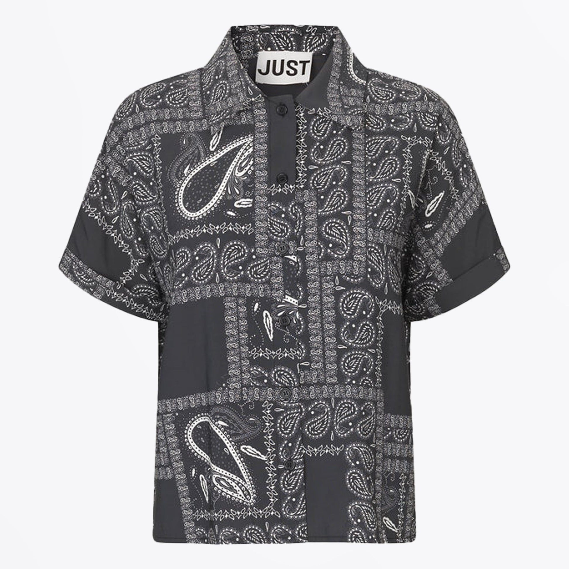 JUST Maid Shirt - Paisley Art Black