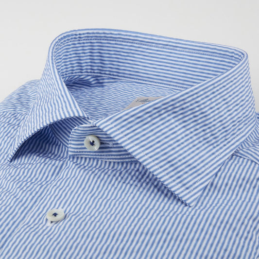 - Slimline Seersucker Striped - Blue