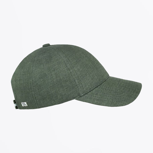 French Olive Linen Cap