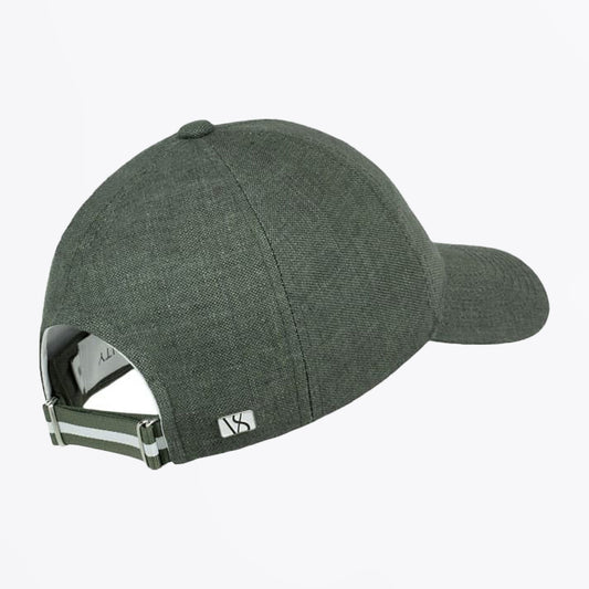 French Olive Linen Cap