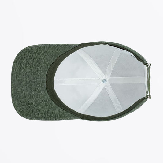 French Olive Linen Cap