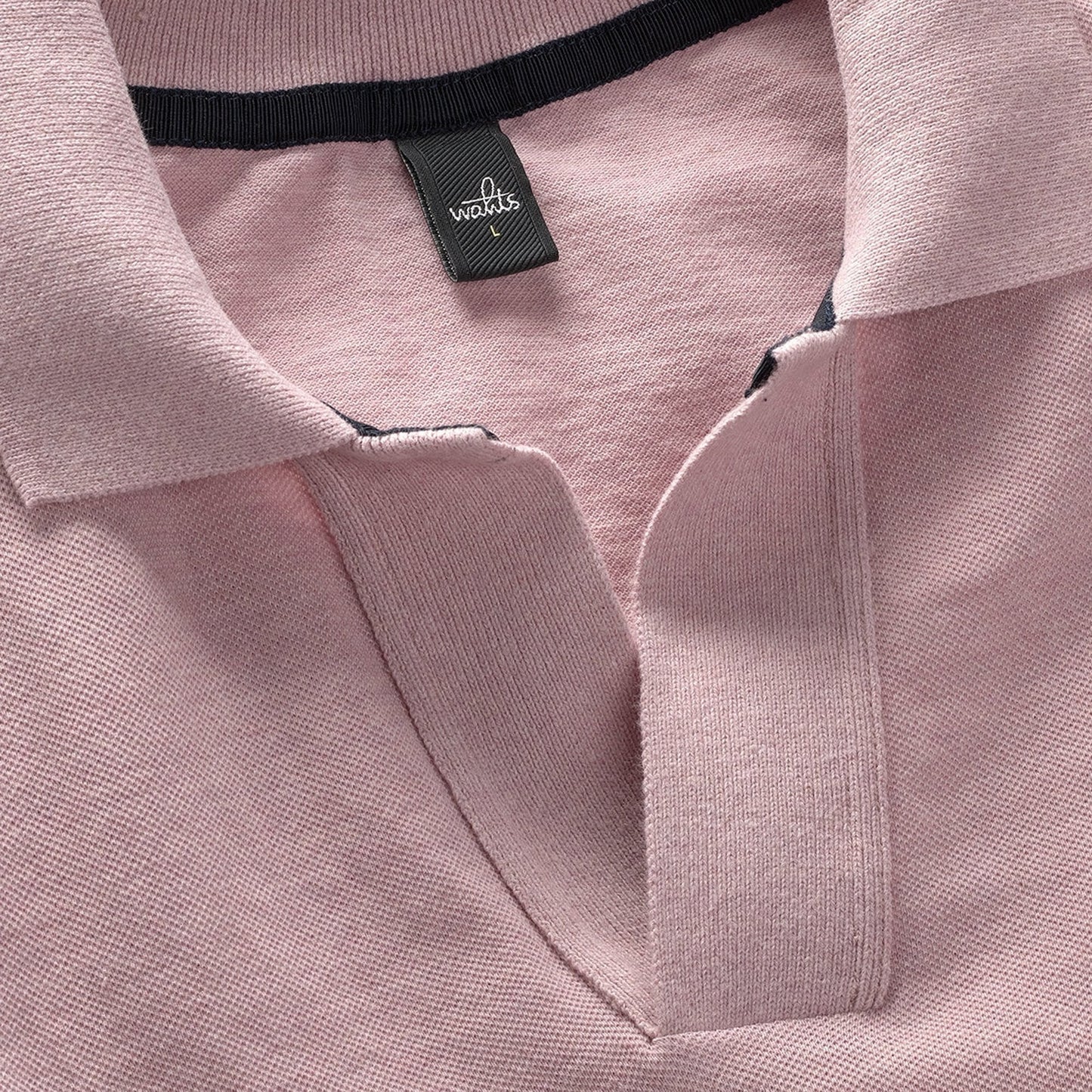 - 'Rice' Retro Poloshirt - Silver Pink