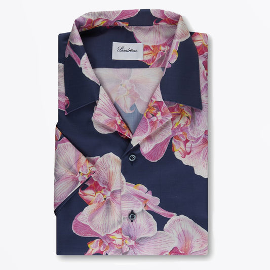 - Slimline Orchid Shirt - Navy