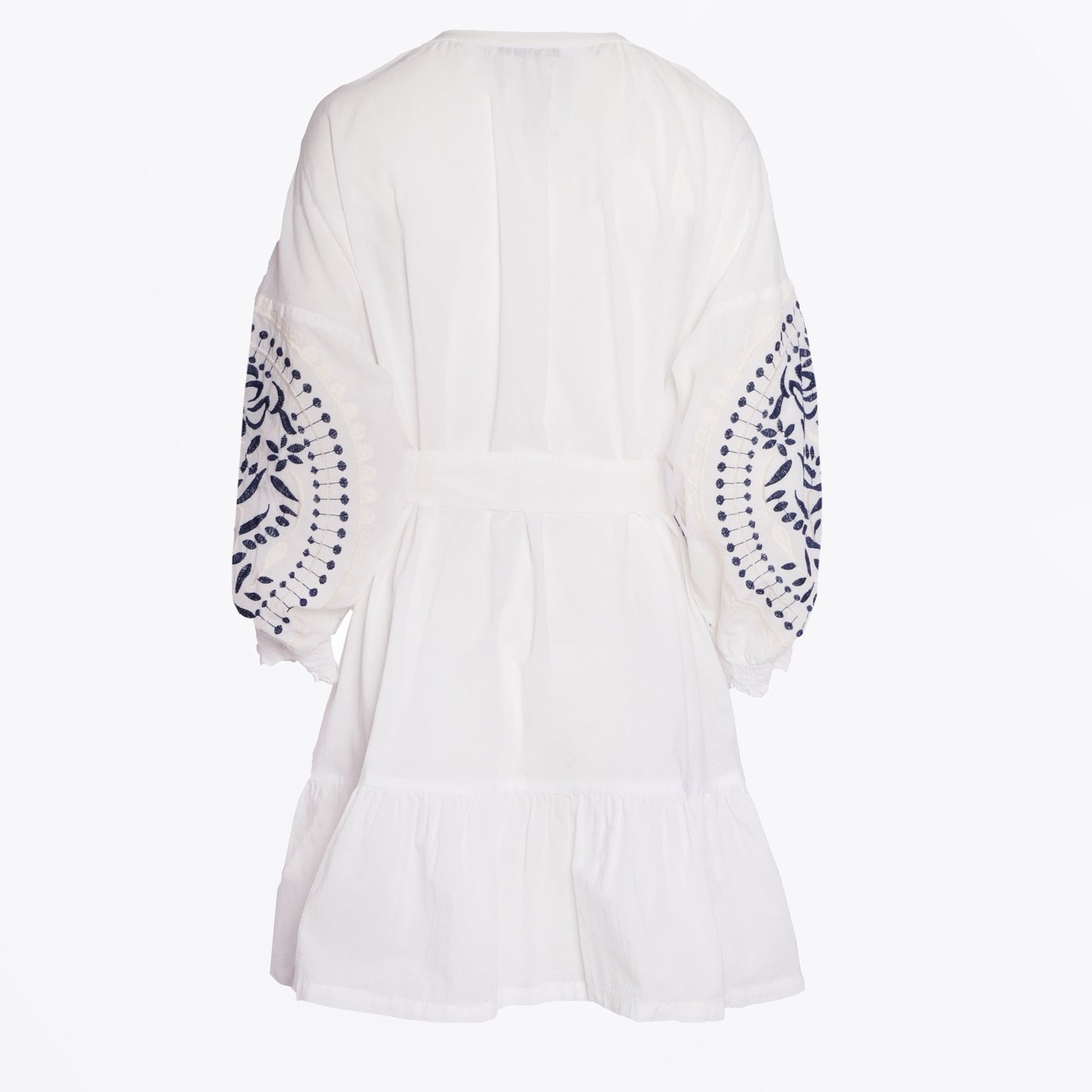 - Paisley Embroidered Dress - White