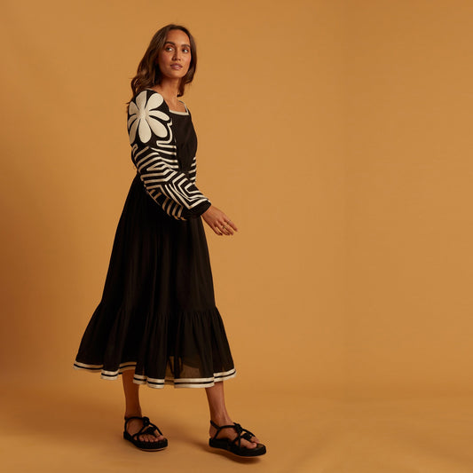 - Ferdinand Embroidered Dress - Black