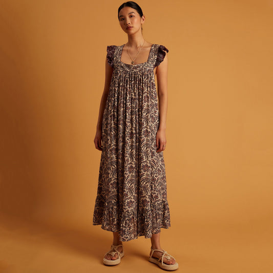 - Eddy Printed Dress - Sable