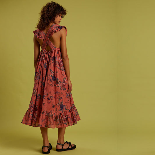 - Pacome - Floral Dress - Rosewood