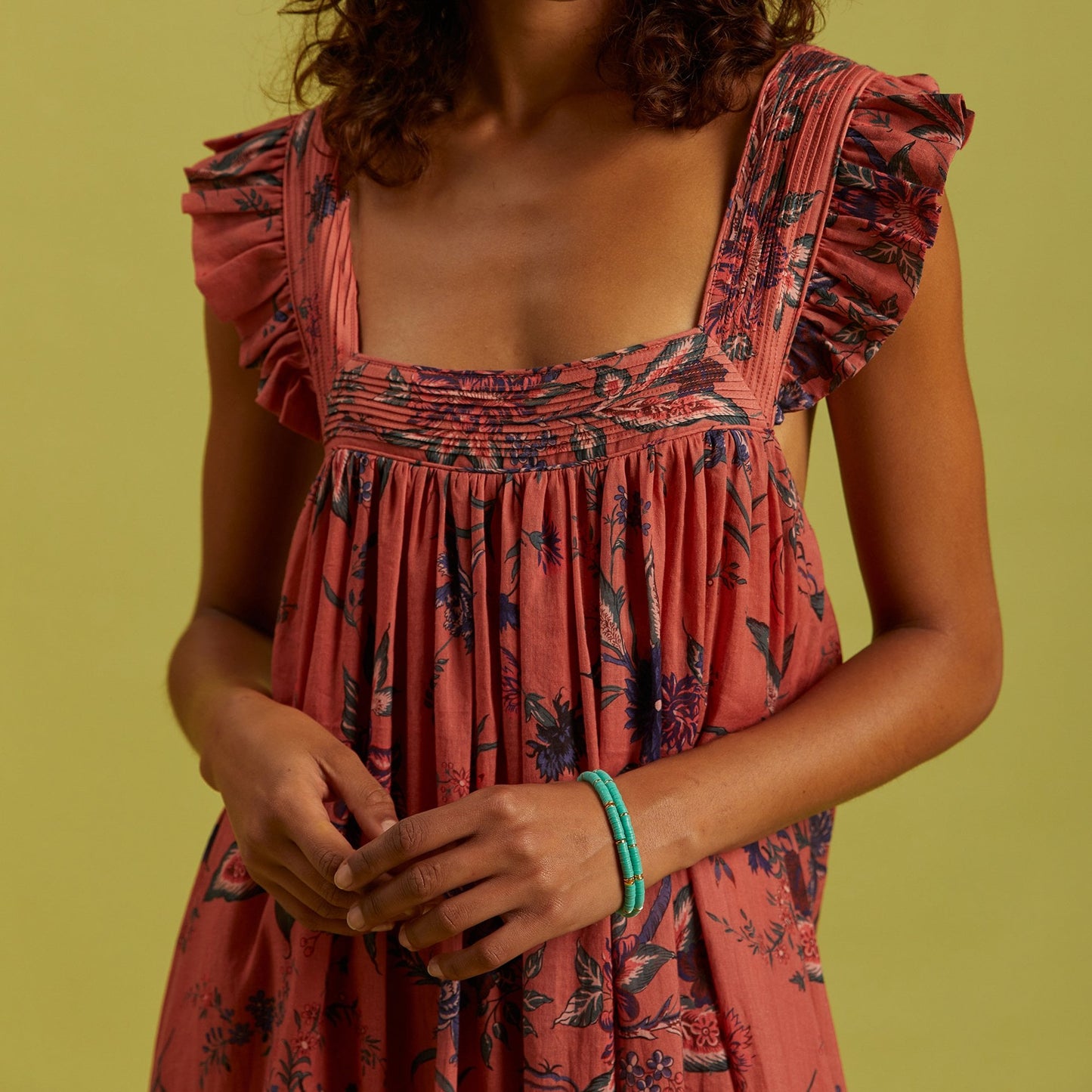 - Pacome - Floral Dress - Rosewood