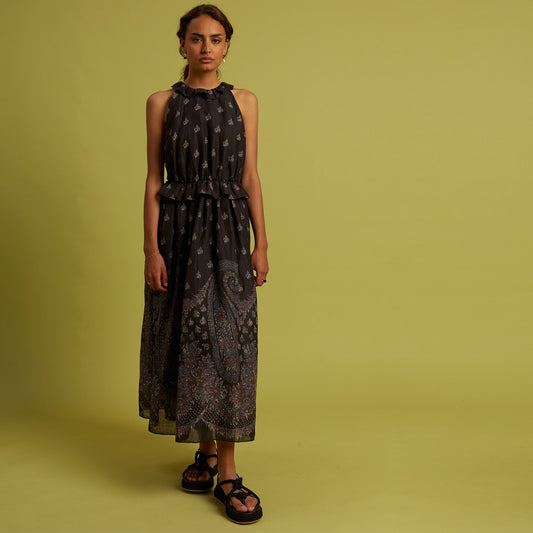 Neo - Paisley Dress - Black