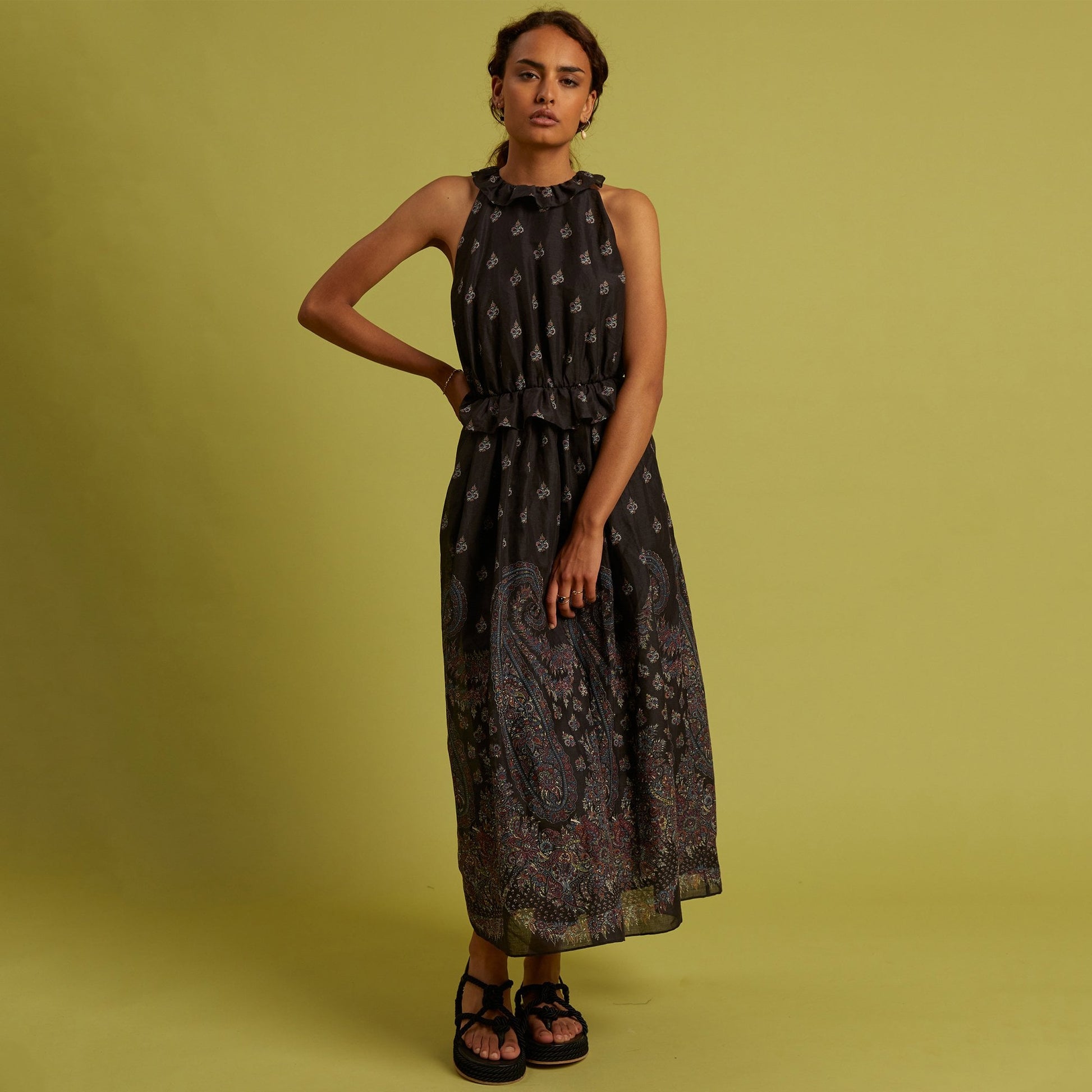Idano Neo - Paisley Dress - Black