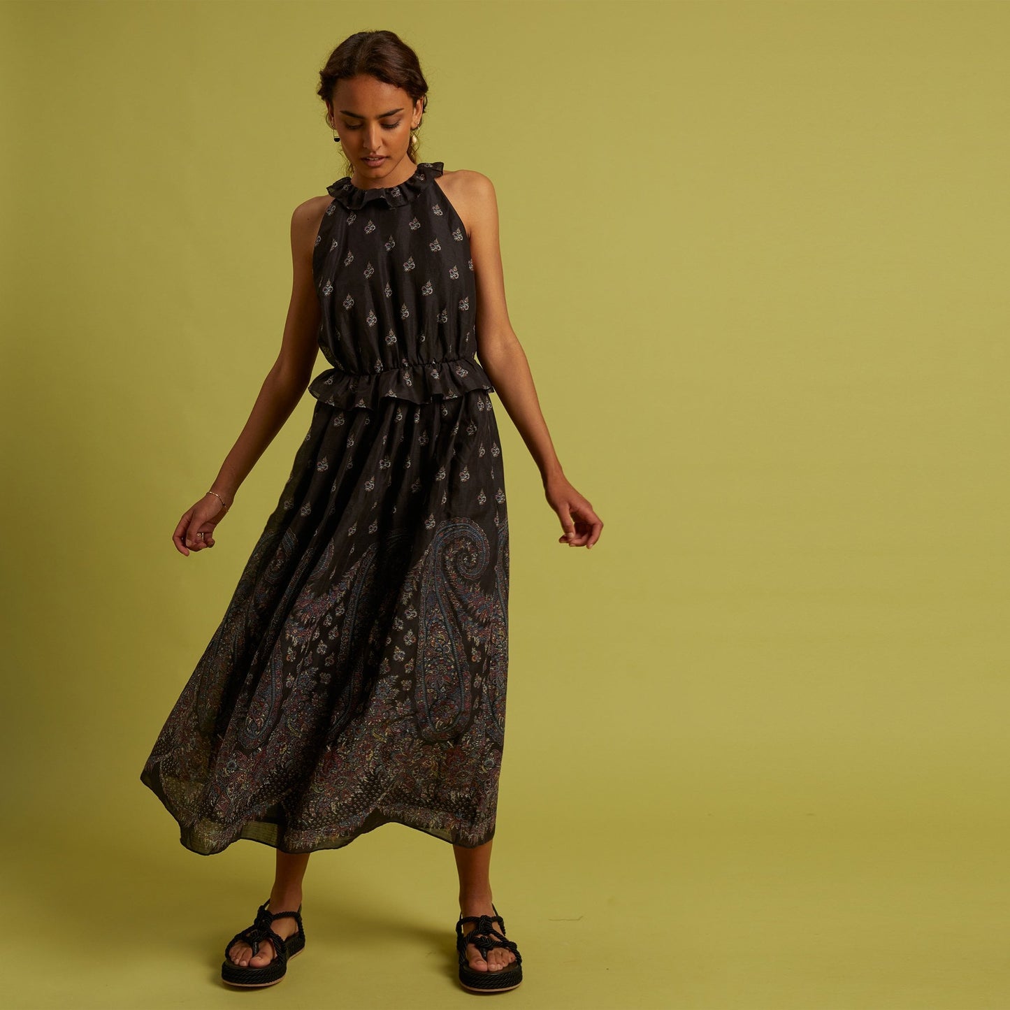 Neo - Paisley Dress - Black