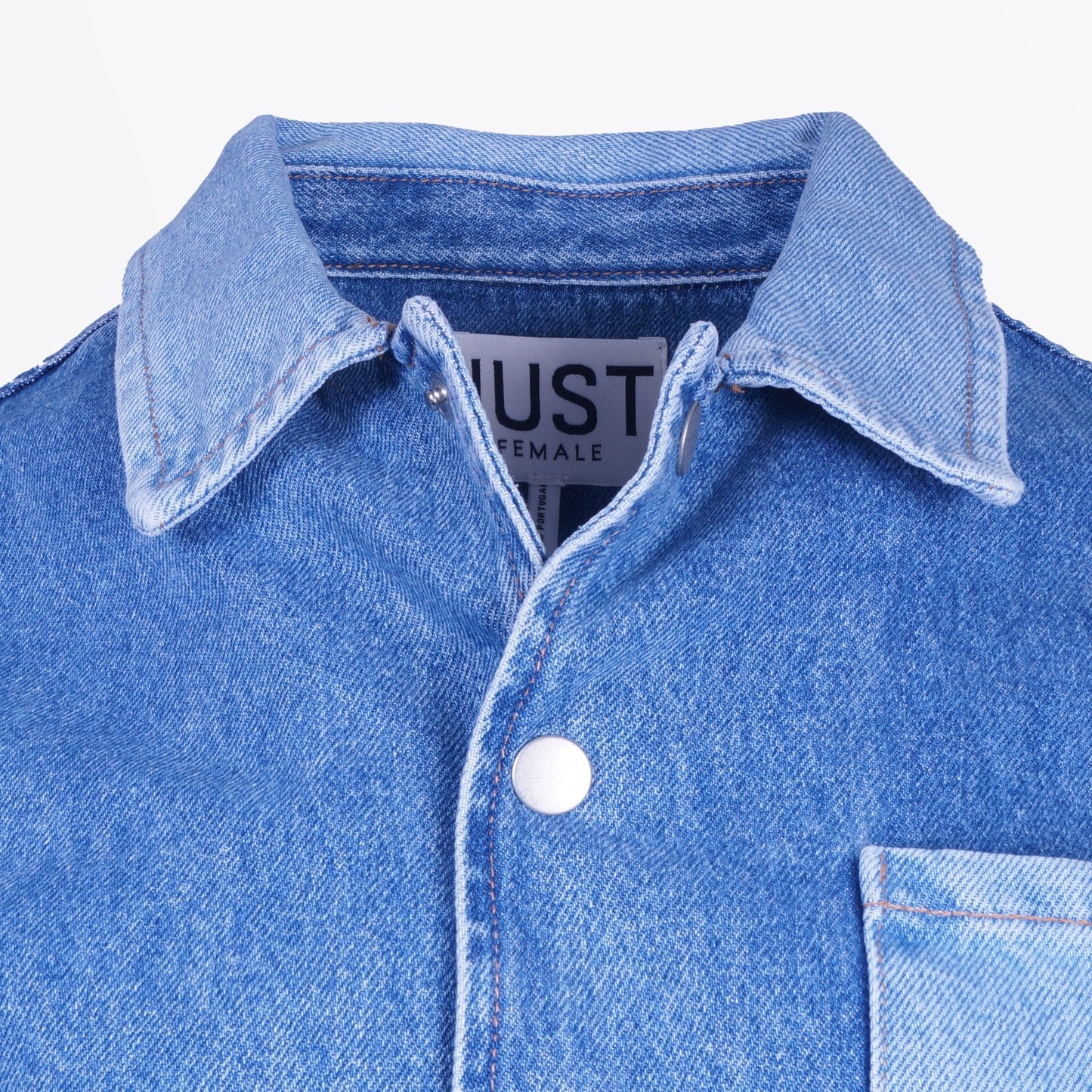 - Ace - Short Sleeve Shirt - Light Blue Denim