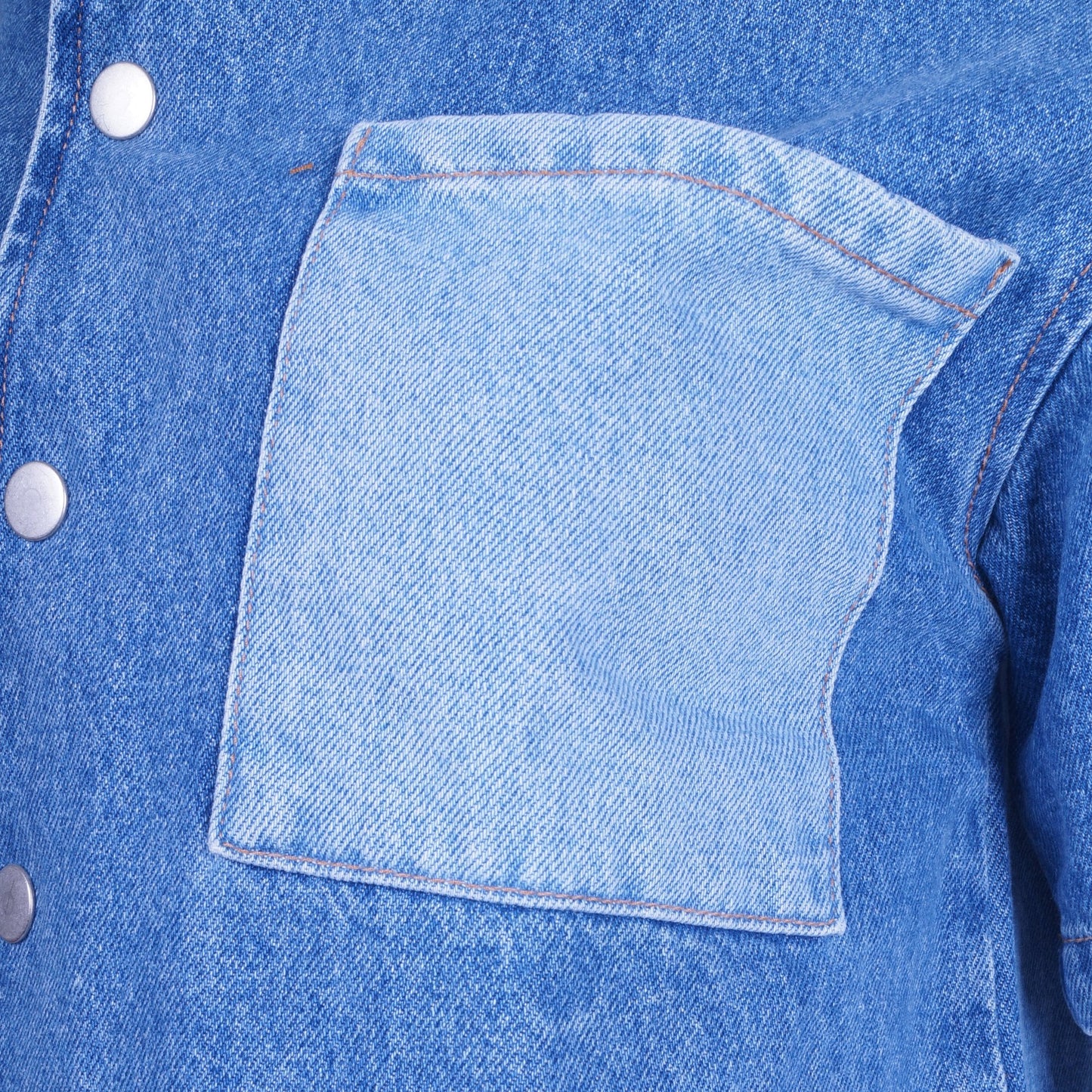 - Ace - Short Sleeve Shirt - Light Blue Denim