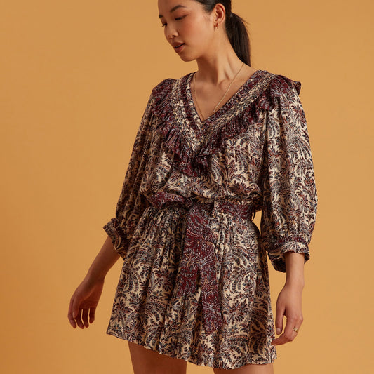 - Emile Printed Blouse - Sand