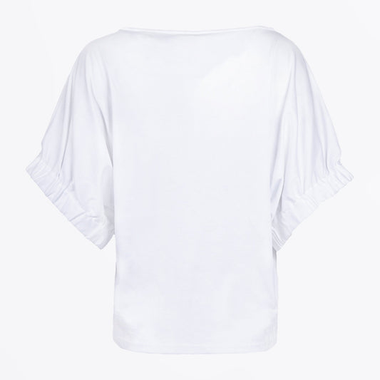 - Elastic Sleeve Top - White
